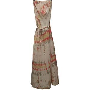 Gypsy 05 Silk Ombre Tie Dye Strapless Maxi Dress Size XS